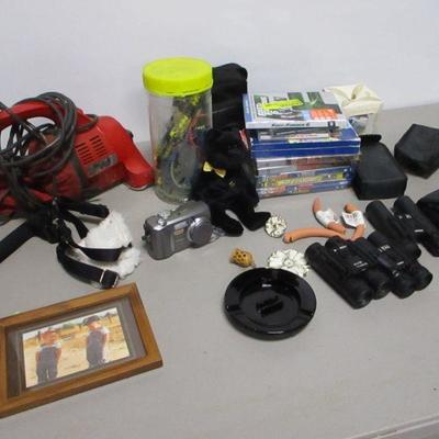 Lot 223 - Bushnell Binoculars - DVDs - Kodak Camera - Dirt Devil