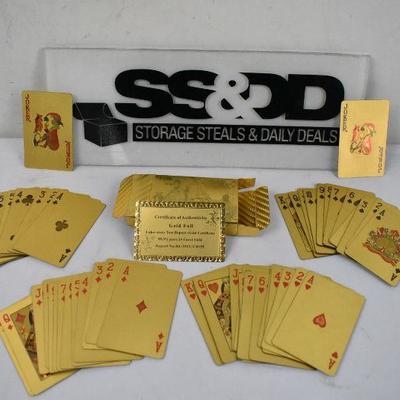 Gold Foil Deck of Playing Cards