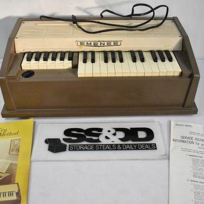 Mid Century Emenee Organ Keyboard, Vintage, 1960's, Air Cooling Works