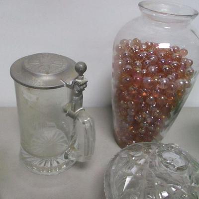 Lot 230 - Glass Home Decor Items - Old Spice Stein