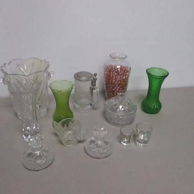 Lot 230 - Glass Home Decor Items - Old Spice Stein