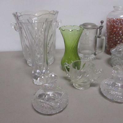 Lot 230 - Glass Home Decor Items - Old Spice Stein