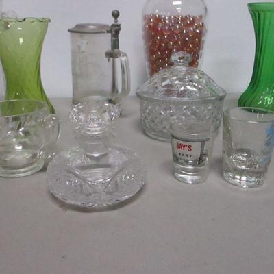 Lot 230 - Glass Home Decor Items - Old Spice Stein