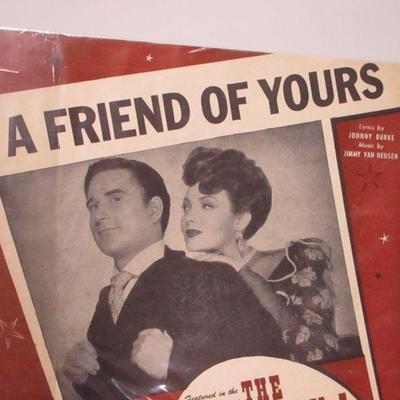 Lot 138 - A Friend Of Yours Music Sheet