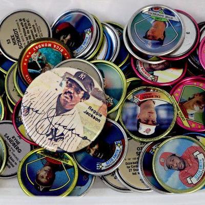 Vintage TOPPS BASEBALL COINS COLLECTION - Set of 67 plus Reggie Jackson Pin