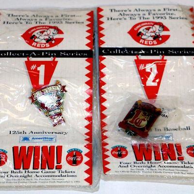 1993 Cincinnati REDS Baseball PIN Collection by Coca Cola - Factory Sealed