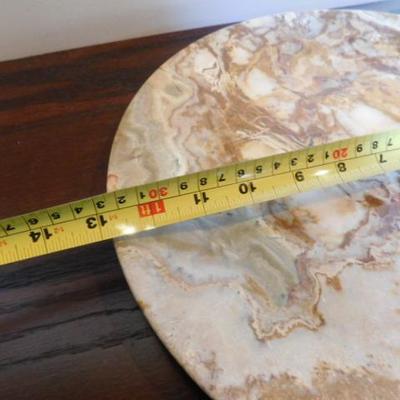 Solid Round Cut Marble Shallow Large Centerpiece Bowl 13