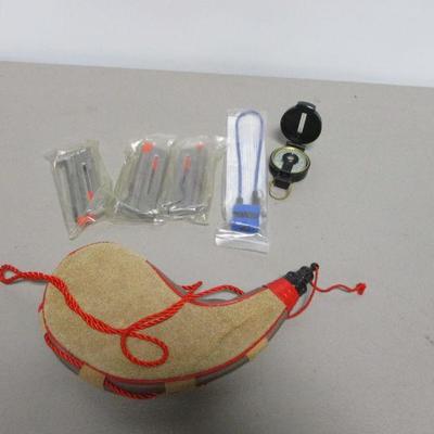 Lot 247 - Outdoor Items - Gun Lock & Clips & Compass