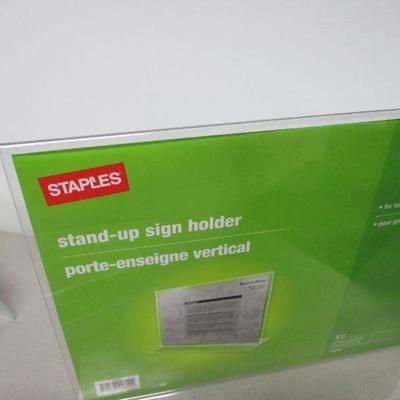 Lot 257 - Wall Hanging Stand Up Sign Displays - Book Ends