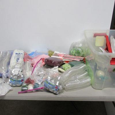 Lot 258 - Container Of Supplies - Candles - Cups - Decorations