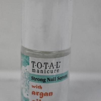 Total Manicure Strong Nails Serum w/Argan Oil. Moisturize Brittle Nails - New
