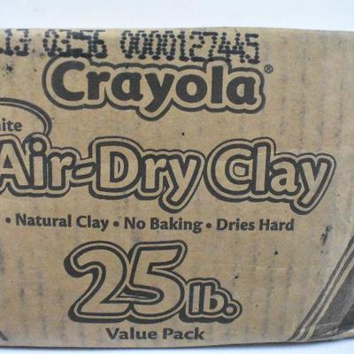 Crayola Air Dry Clay, No Bake Clay, Gift For Kids, 25 Pounds, White - New