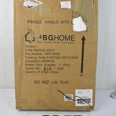 16x24 Beveled Wall Accent Mirror With Mirror Panel Border - New, $45 @ Walmart
