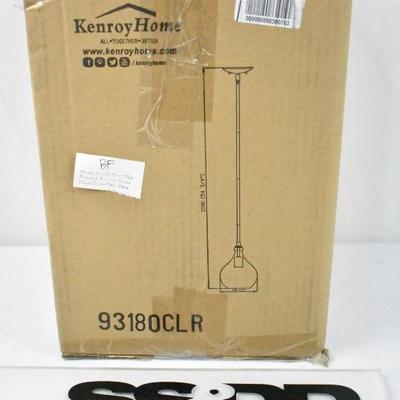 Rhone 1-Light Steel Mini Pendant, Kenroy, Green Tint - New, $68 @ Walmart