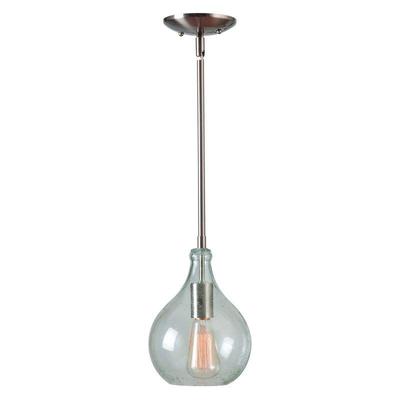 Rhone 1-Light Steel Mini Pendant, Kenroy, Green Tint - New, $68 @ Walmart