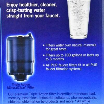 PUR Faucet Mount Water Filter System PFM400H, Chrome - New