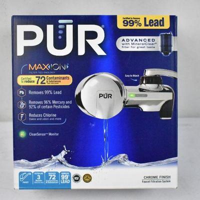 PUR Faucet Mount Water Filter System PFM400H, Chrome - New