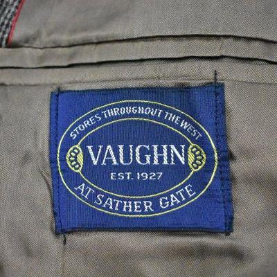 Vaughn Men's Sport Jacket, Brown, Plaid, Tweed