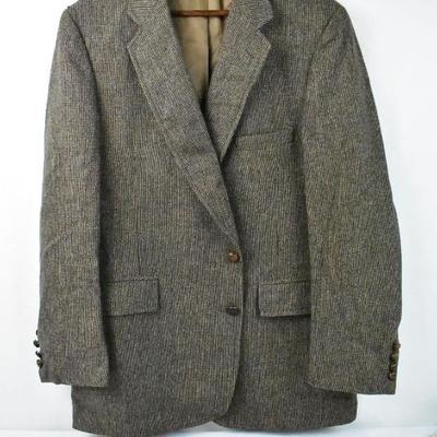 Vaughn Men's Sport Jacket, Brown, Plaid, Tweed
