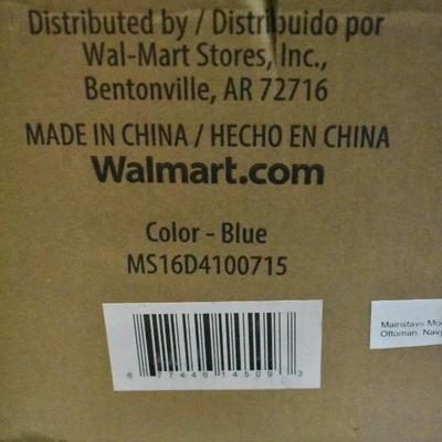 Mainstays Modular Ottoman, Navy - New