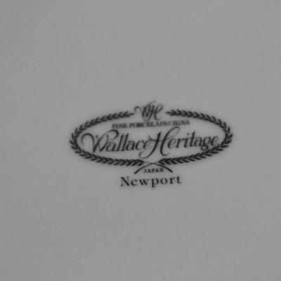 Vintage Wallace Heritage Newport 39 White Platinum Fine China, Made in Japan