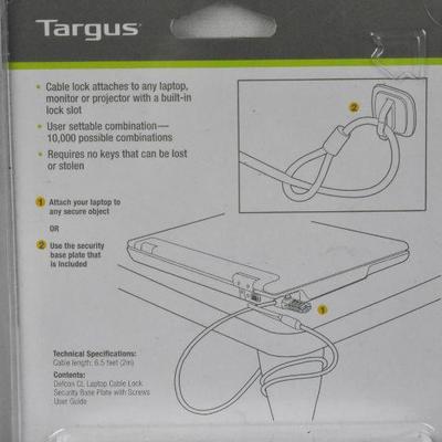 Targus Laptop Cable Lock - New