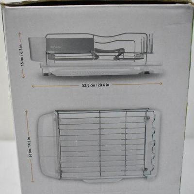 Polder 4 Piece Dish Rack Set Slide Out Drying Tray, Clear - New, $36 @ Walmart