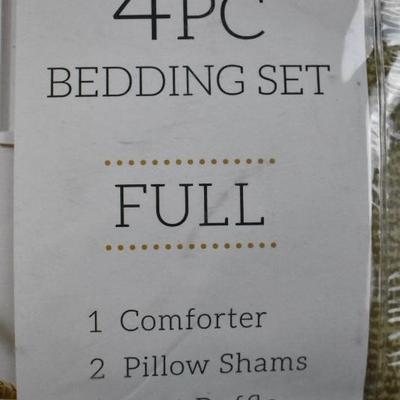 Full Size 4 PC Bedding Set, Sweet Home Collection - New