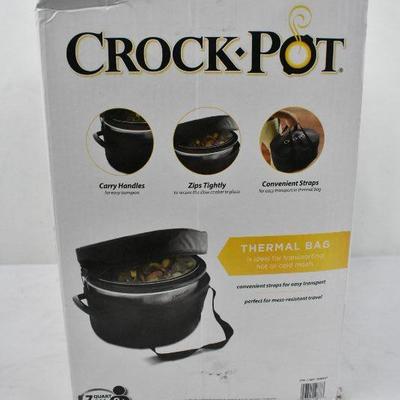 Crock Pot with Thermal Bag, 7 Quart for 8+ People - Missing Lid