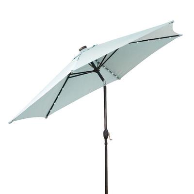 Aqua, BH&G 10 ft. Solar Lighted Umbrella, Aquifer, Open Box - New