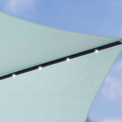 Aqua, BH&G 10 ft. Solar Lighted Umbrella, Aquifer, Open Box - New