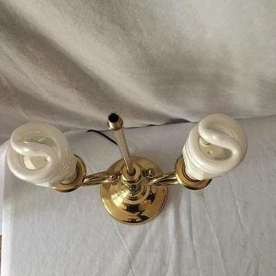Lot 51 - Brass Lamp & Candlesticks 