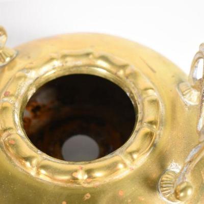 Lot G-1: Antique Brass Tea Kettle with Stand