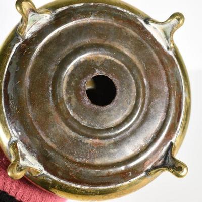 Lot G-1: Antique Brass Tea Kettle with Stand