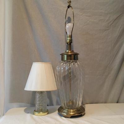 Lot 57 - Pair of Glass Lamps