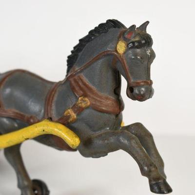 Lot G-13: Vintage Cast Iron Horse and Wagon