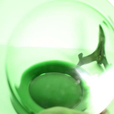Lot G-15: Vintage Green Glass Plates