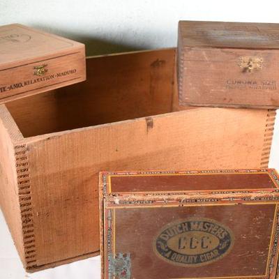 Lot G-42: Vintage Cigar boxes and More