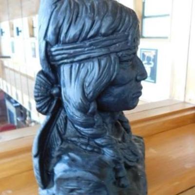 Native American Brave Tobacco Store Plaster 1936 Bust 8