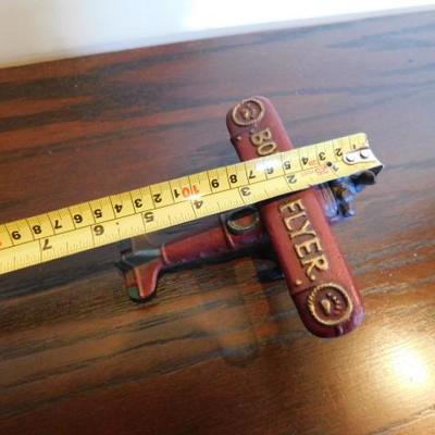Cast Iron Boyd's Flyer Fixed Wing Collector Airplane Part of 'Red Bearon' Collection 6
