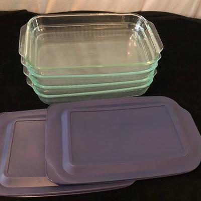 Lot 80- Clear Glass Pyrex Dishes