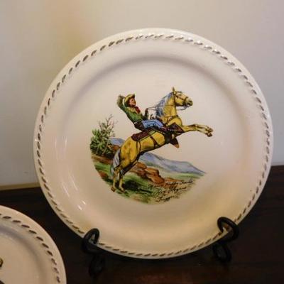Set of Three Roy Rogers Collector Plates Marked Rodeo by Universal USA