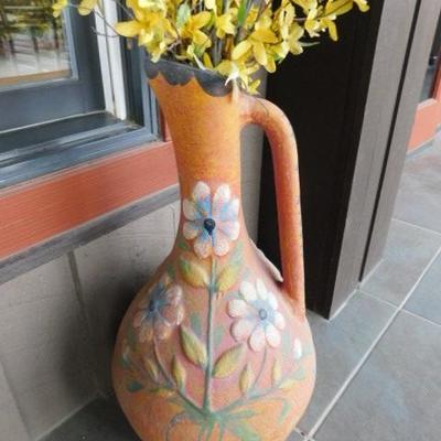 Large Pottery Southwestern Floor Vase with Handle 27