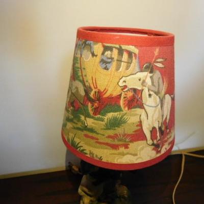 Vintage Mid Century Chalkware Roy Rogers and Trigger Table Lamp 15