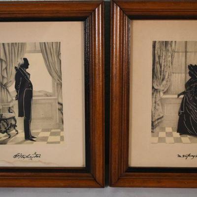 Lot G-71: Antique George and Martha Silhouettes