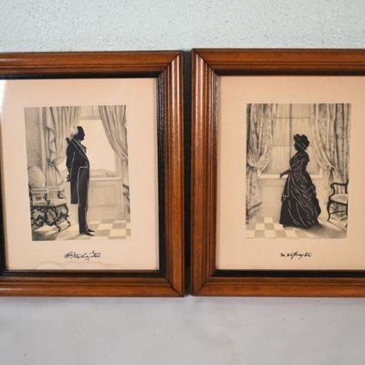 Lot G-71: Antique George and Martha Silhouettes
