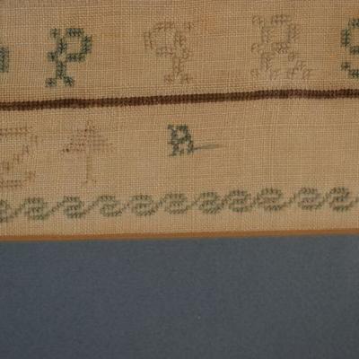 Lot G-78: Antique Framed Needlepoint