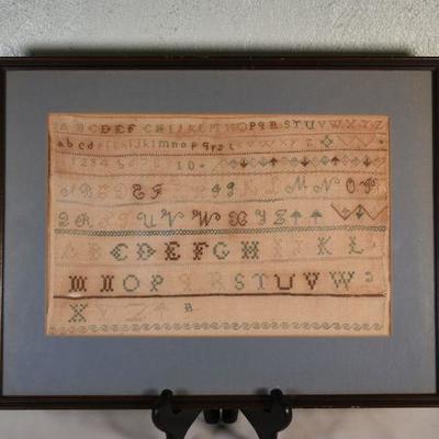 Lot G-78: Antique Framed Needlepoint