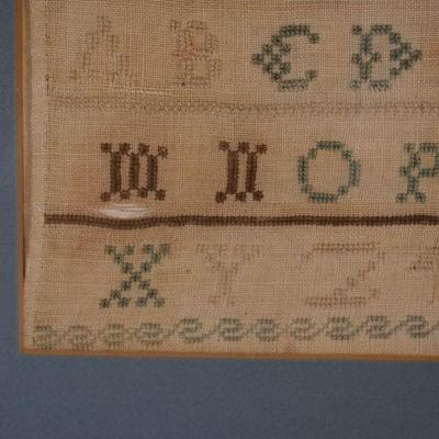 Lot G-78: Antique Framed Needlepoint