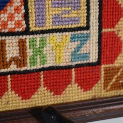 Lot G-80: Vintage Numbers Needlepoint